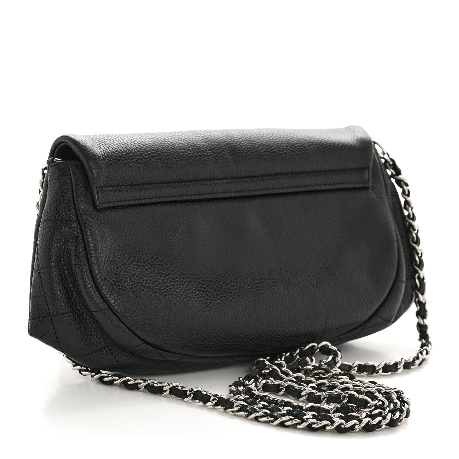 Chanel Caviar Half Moon Wallet On Chain WOC Black 4 of 14