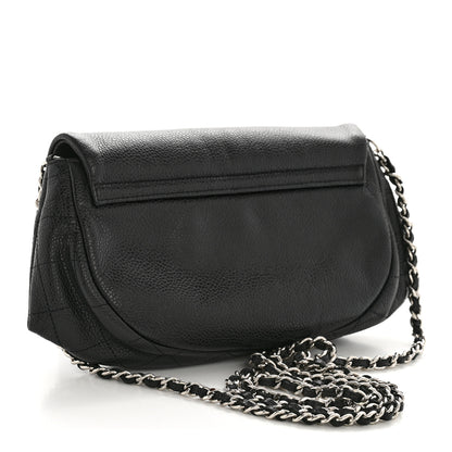 Chanel Caviar Half Moon Wallet On Chain WOC Black 4 of 14