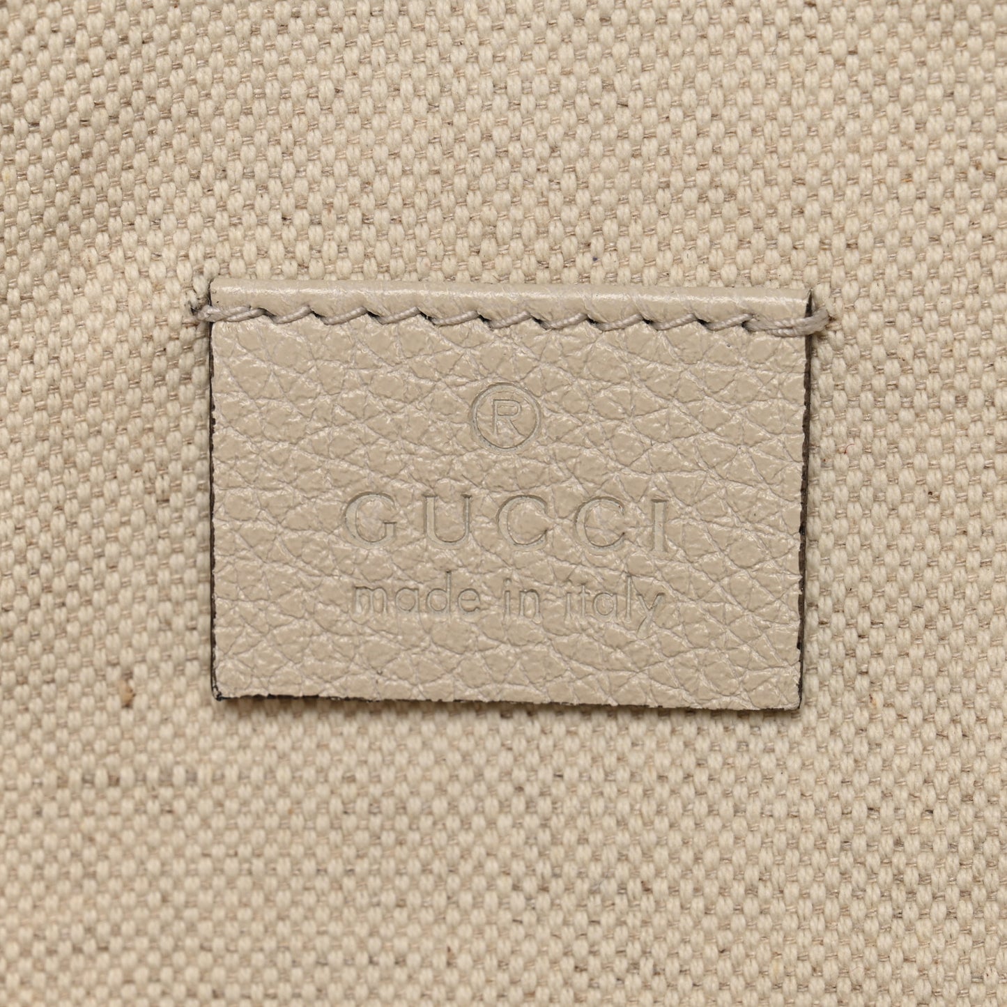 Grained Calfskin Logo Belt Bag White