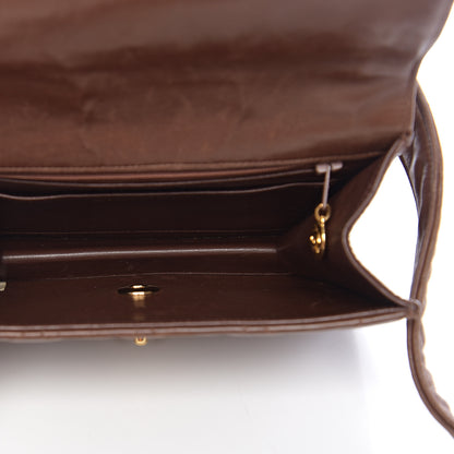 Chanel Lambskin Quilted Flap Shoulder Bag Brown 4 of 10