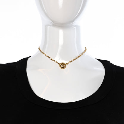 Chanel CC Medallion Choker Chain Necklace Gold 2 of 4