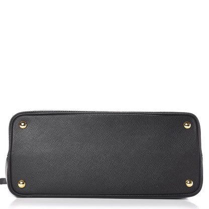 Prada Saffiano Cuir Medium Double Bag Black 14 of 18