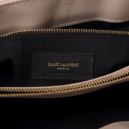 Saint Laurent Calfskin Y Quilted Monogram Medium Loulou Chain Satchel Light Natural 7 of 12