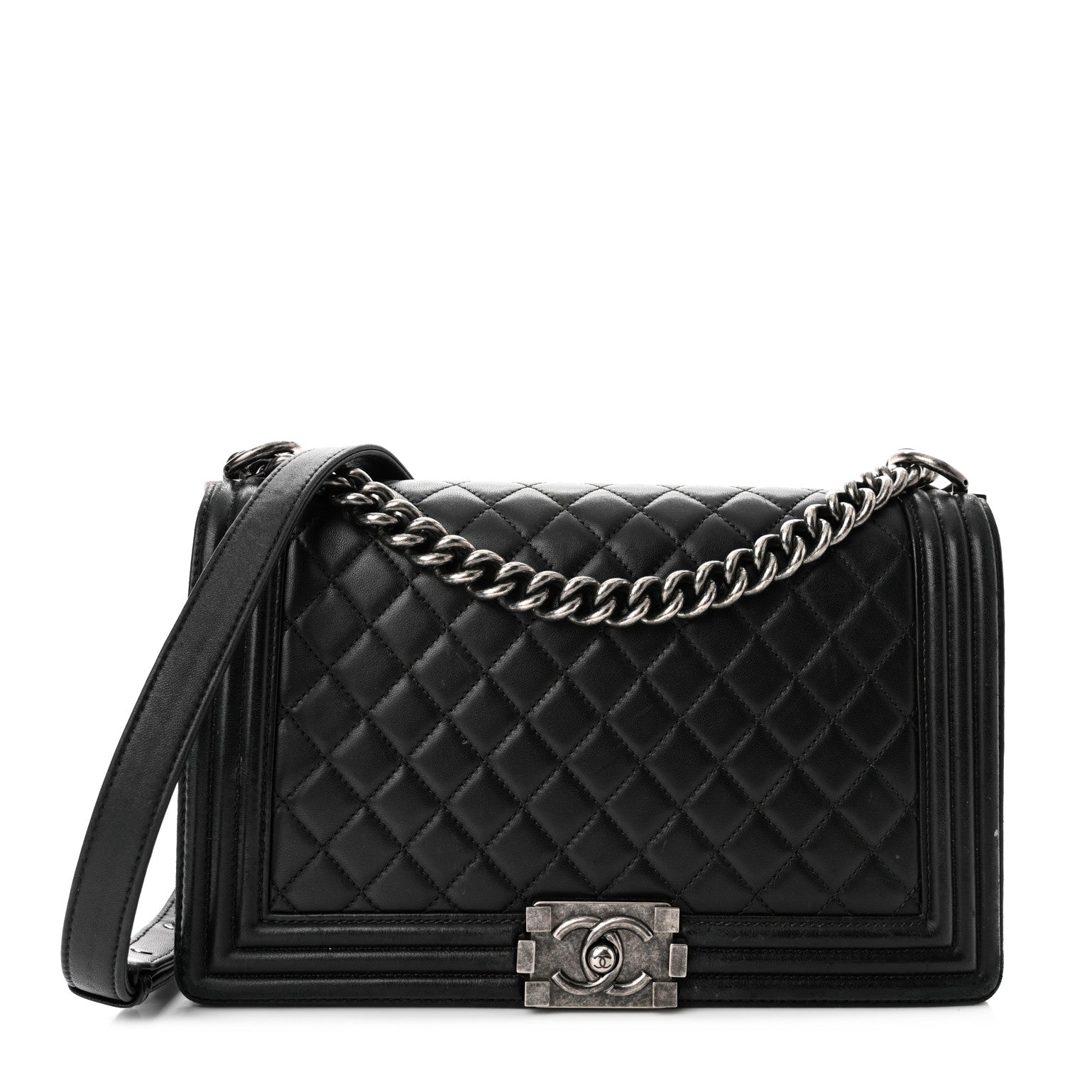 Chanel Lambskin Quilted New Medium Boy Flap Black 1 of 10