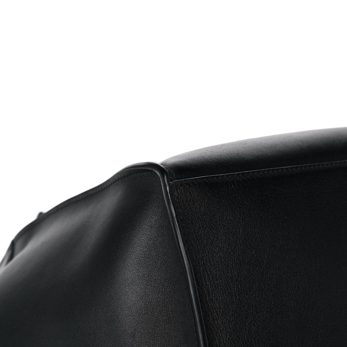 Supple Grained Calfskin Small Long Strap Big Bag Black