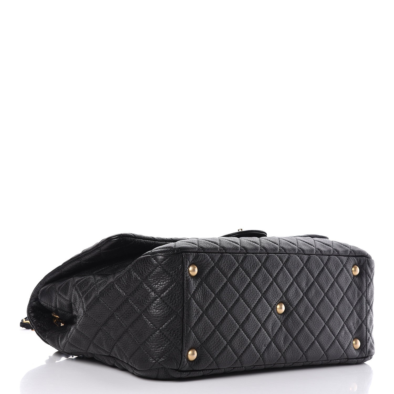 Chanel Calfskin Quilted XXL Travel Flap Bag Black 4 of 11