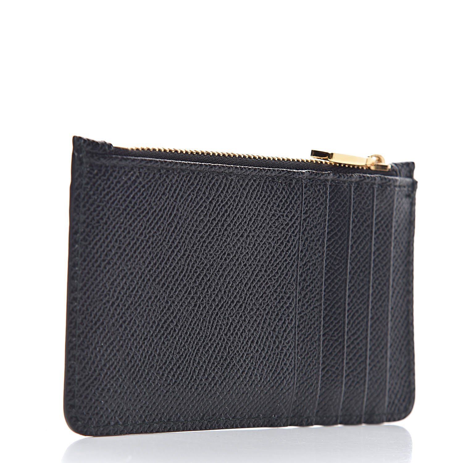 Dolce & Gabbana Dauphine Embellished Logo Zip Card Holder Black 3 of 7