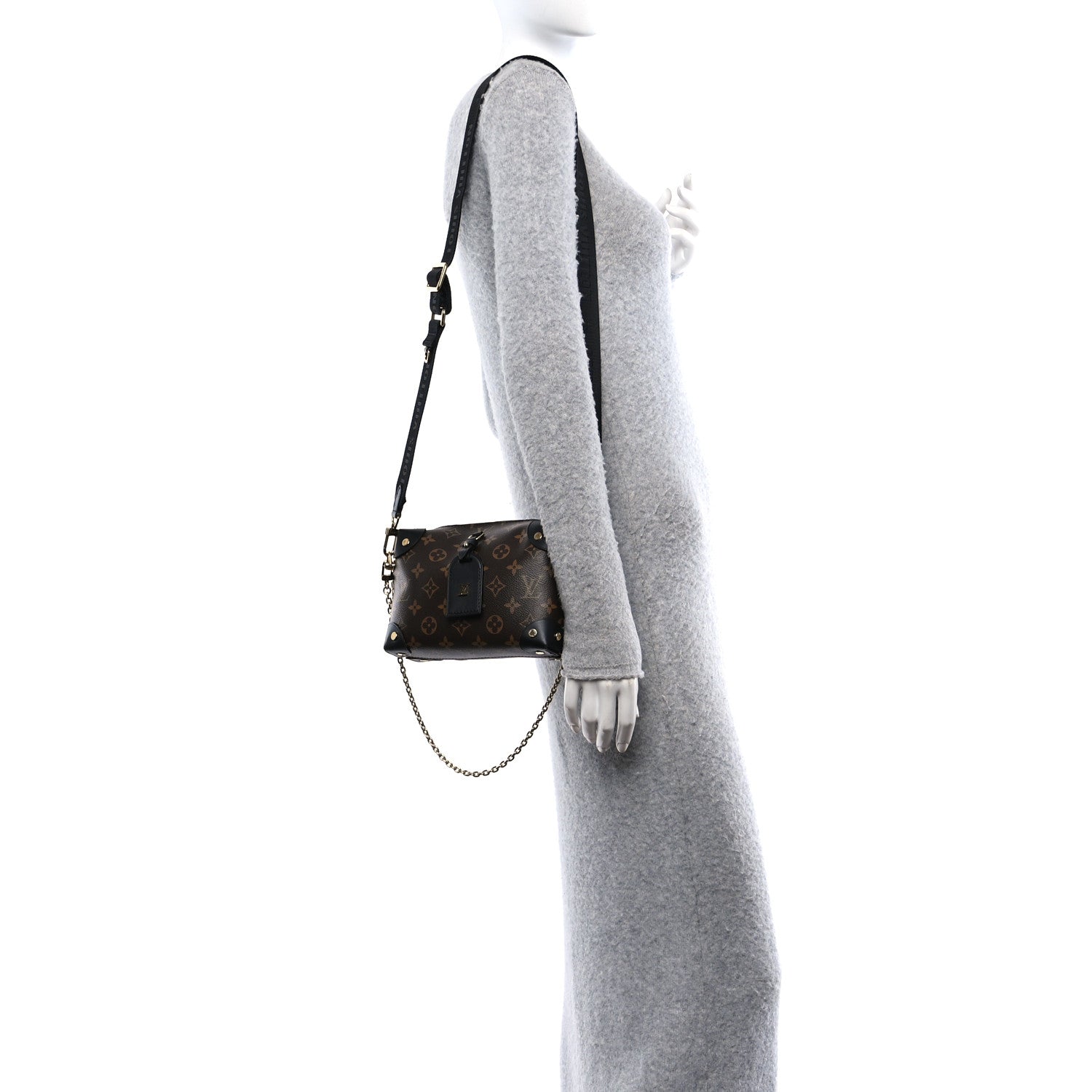 Louis Vuitton Monogram Petite Malle Souple Black 2 of 12