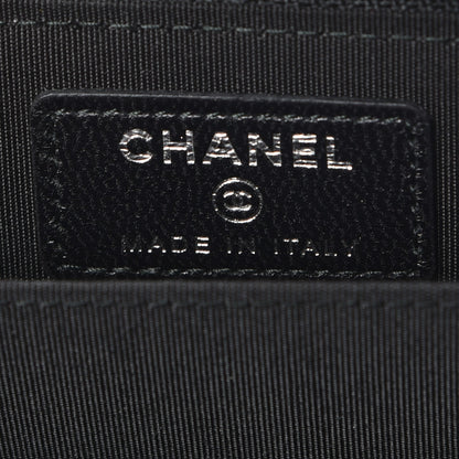 Chanel Lambskin Quilted Zip Around Boy Coin Purse Wallet So Black 6 of 7