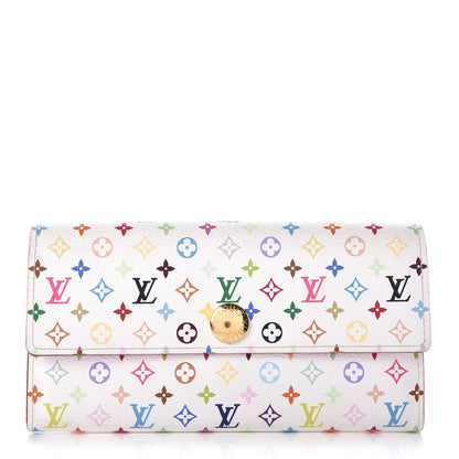 Louis Vuitton Monogram Multicolor Sarah Wallet White Litchi 1 of 8