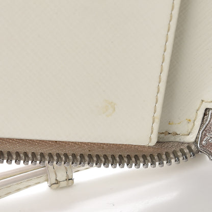 Prada Saffiano Robot Zip Around Wallet White 9 of 14