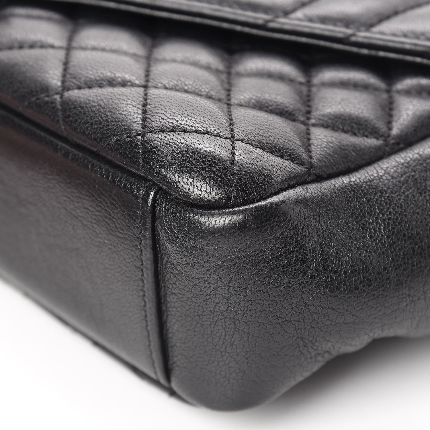 Saint Laurent Sheepskin Tri-Quilt Monogram Medium Soft Envelope Bag Black 10 of 13