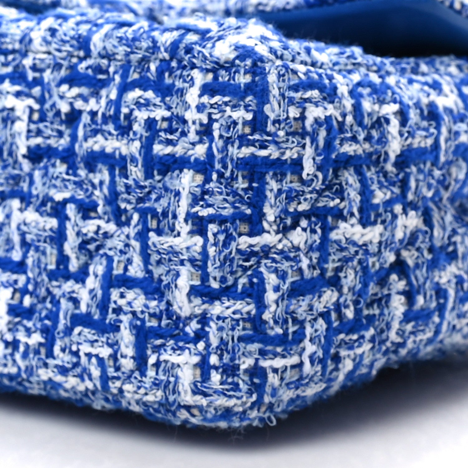 Chanel Tweed Quilted Mini Rectangular Flap Blue White 7 of 7