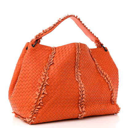 Bottega Veneta Nappa Intrecciato Large Franges Shoulder Bag Tangerine 2 of 10