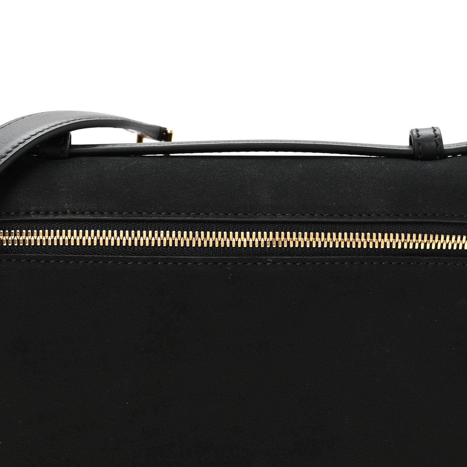 Loro Piana Nubuck L19 Extra Pocket Pouch Black Sun Gold 7 of 10