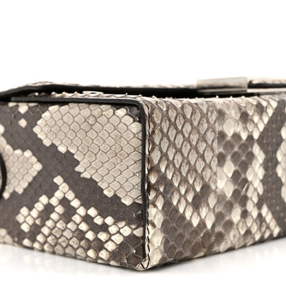Fendi Snakeskin Baguette Soft Trunk White Camelia 9 of 11