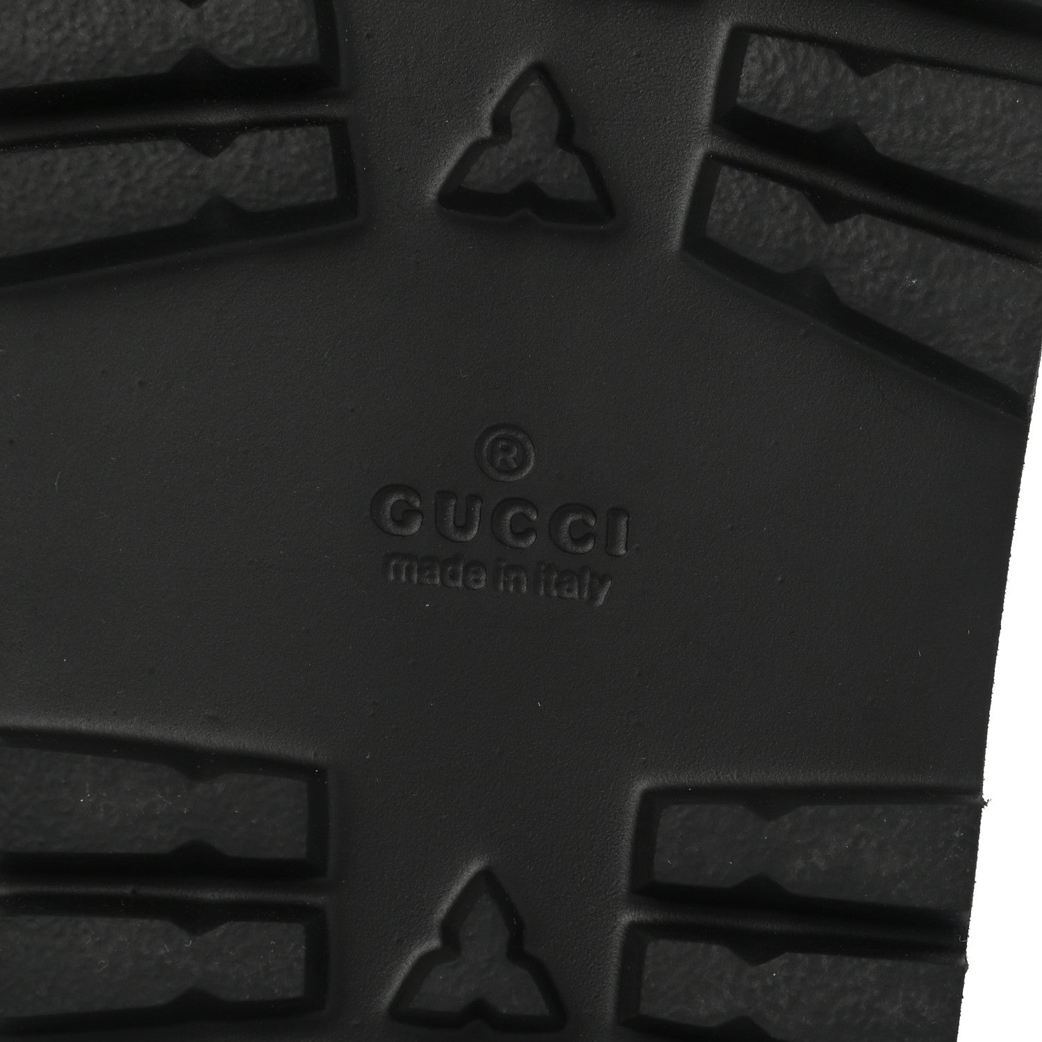 Gucci Rubber Web Mens Lug Sole Slide Sandals 9 Black Green Red 6 of 8