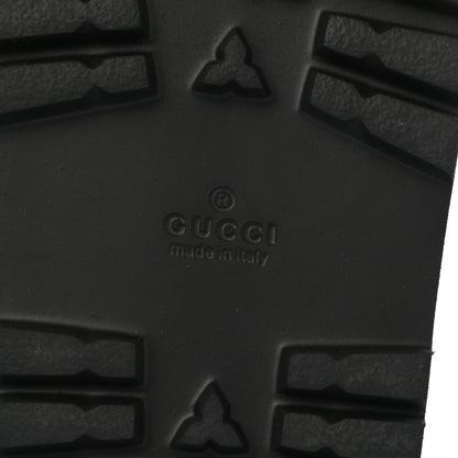 Gucci Rubber Web Mens Lug Sole Slide Sandals 9 Black Green Red 6 of 8