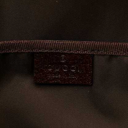 Gucci Monogram Natural Pigskin Large Diaper Bag Beige Ebony Cocoa Dark Chocolate 6 of 12