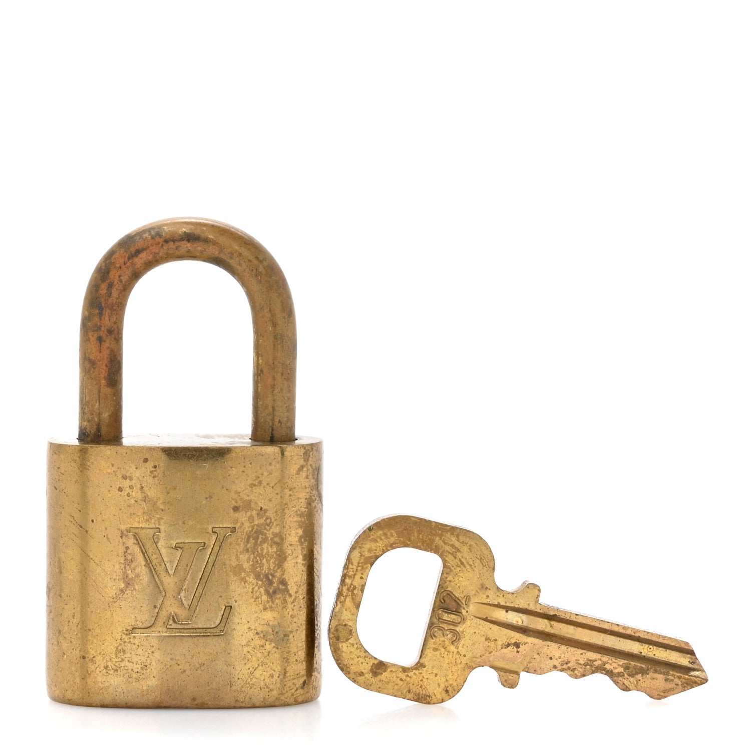 Louis Vuitton Brass Lock and Key Set 302 1 of 4