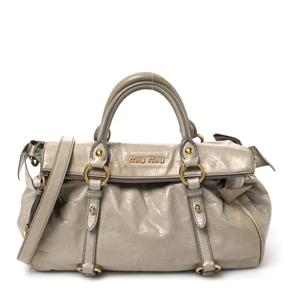 Miu Miu Vitello Lux Medium Bow Bag Pomice 1 of 10