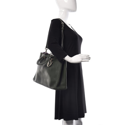 Christian Dior Calfskin Large Diorissimo Tote Dark Green 2 of 14