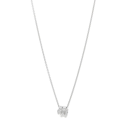 Bulgari 18K White Gold Diamond Serpenti Viper Pave Pendant Necklace 1 of 4