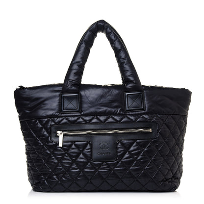 Chanel Nylon Quilted Large Coco Cocoon Tote Black 1 of 11