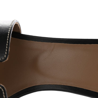 Hermes Calfskin Oasis Sandals 38 Black 16 of 16