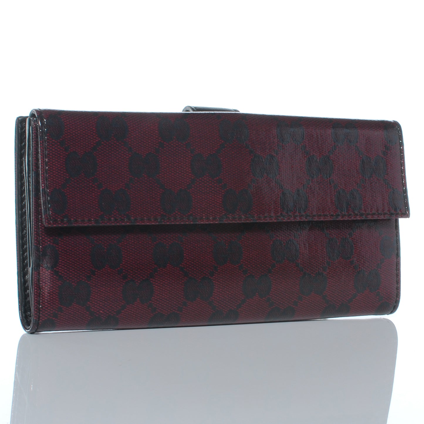 Crystal Monogram Hysteria Continental Wallet Light Cherry Black