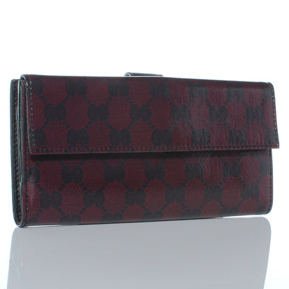 Gucci Crystal Monogram Hysteria Continental Wallet Light Cherry Black 3 of 8