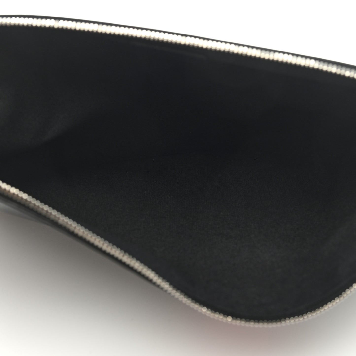 Smooth Calfskin Star Small Zip Pouch Black Red