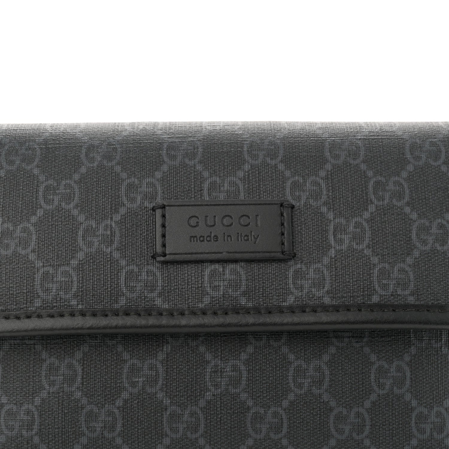 Gucci GG Supreme Monogram Web Slim Belt Bag Black Grey 8 of 12