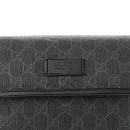 Gucci GG Supreme Monogram Web Slim Belt Bag Black Grey 8 of 12