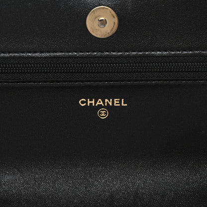 Chanel Lambskin Quilted Chanel 19 Wallet On Chain WOC Black 6 of 13