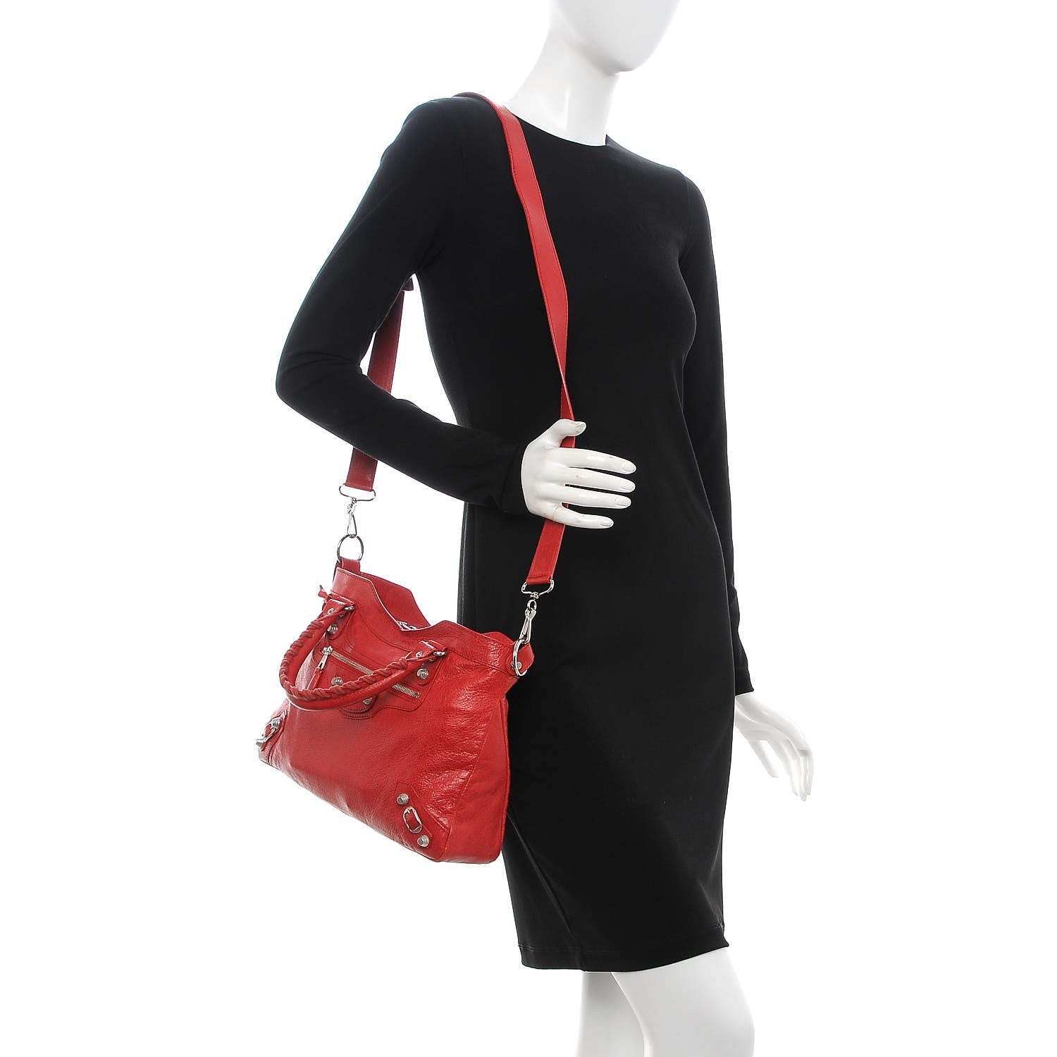 Balenciaga Agneau Giant 12 Silver Hardware Town Rouge Coquelicot 2 of 7