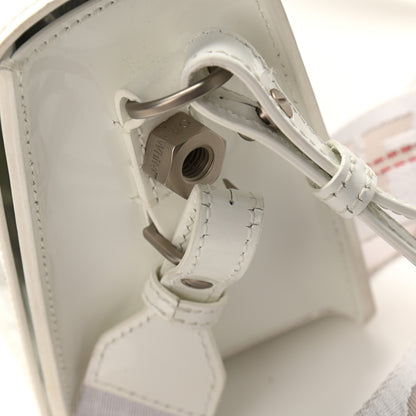 Off-White Calfskin Perforated Binder Flap Bag White 12 of 13