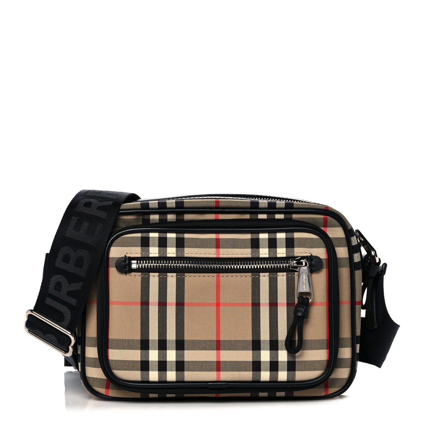 Vintage Check Calfskin Small Camera Bag Archive Beige