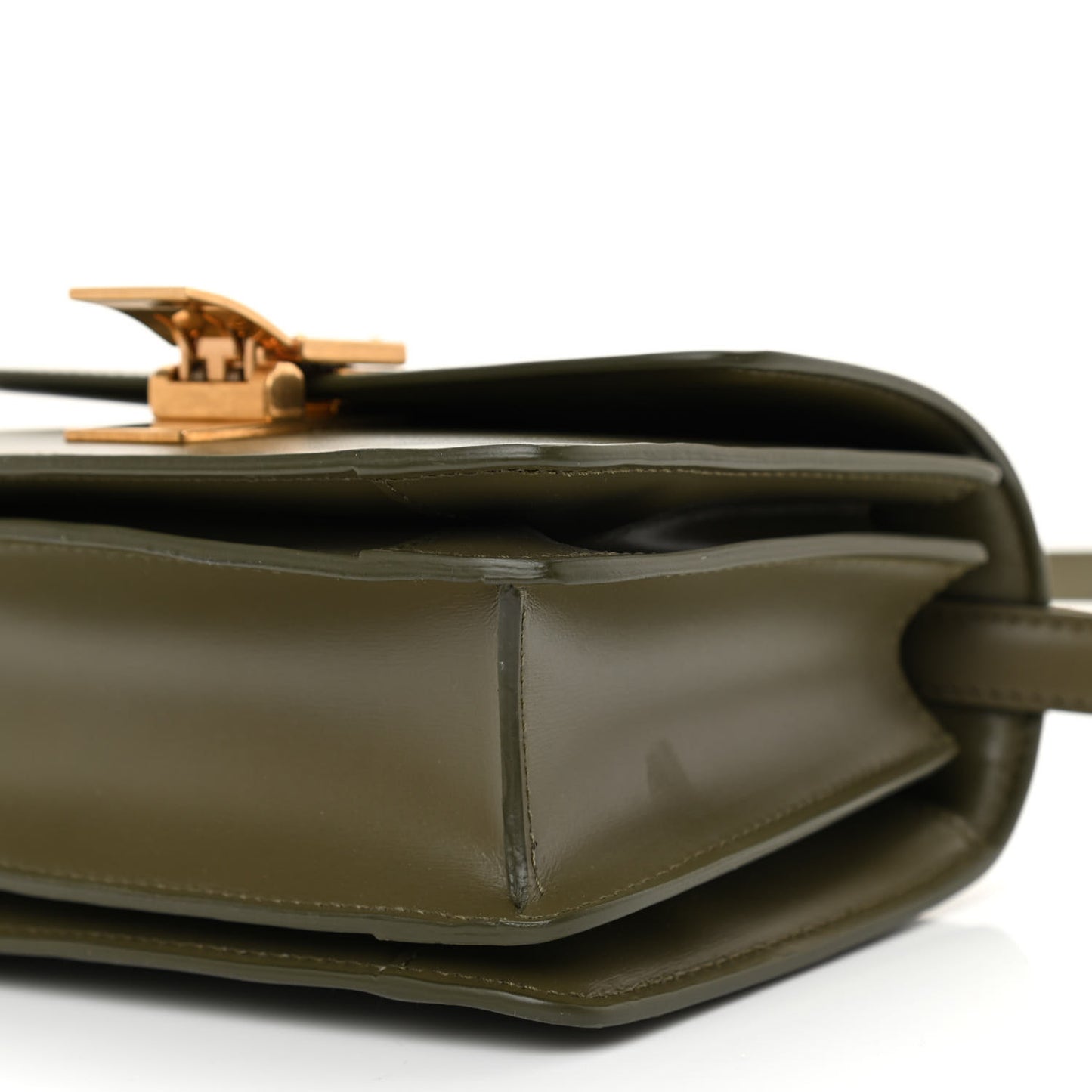 Box Calfskin Small Classic Box Flap Bag Army Green