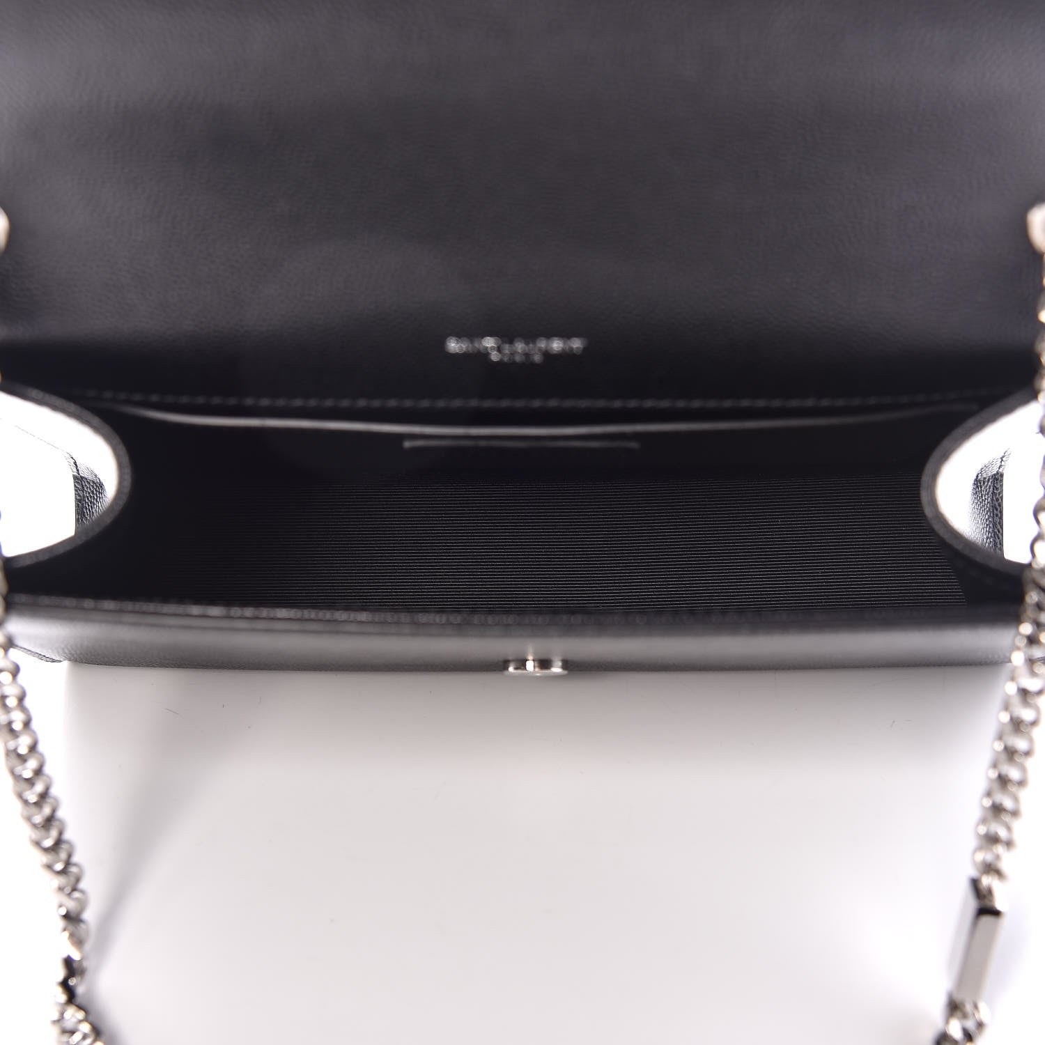 Saint Laurent Grain De Poudre Medium Classic Monogram Kate Satchel Black 5 of 9