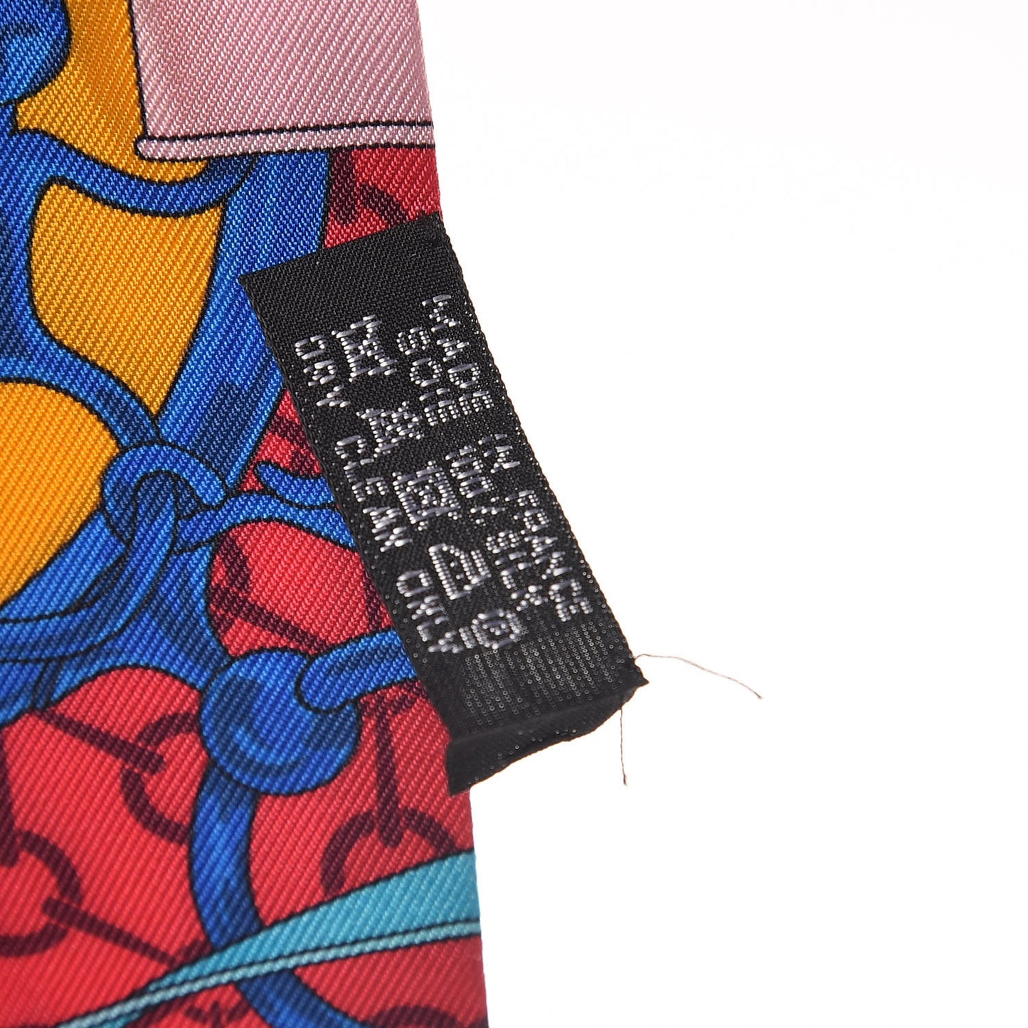 Silk La Promenade Du Matin Twilly Bleu Fuchsia Rouge