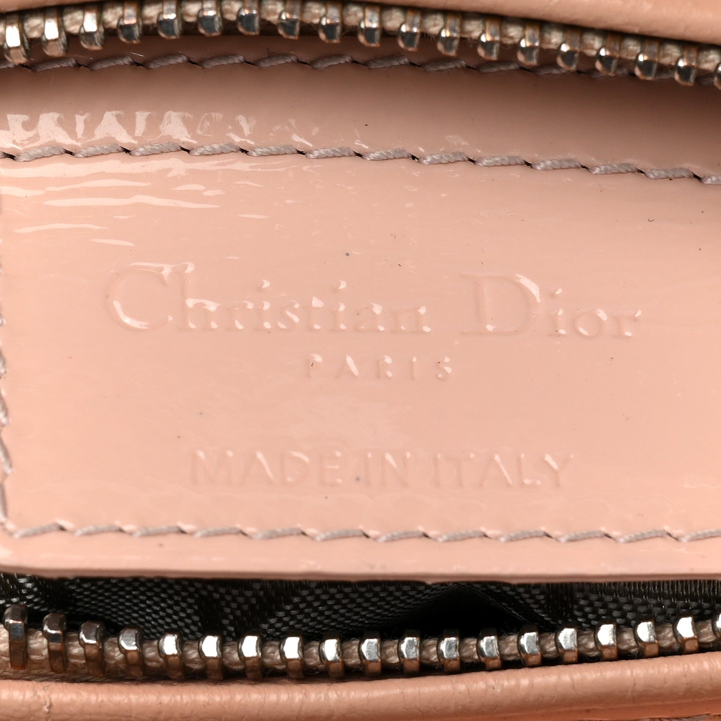 Patent Cannage Medium Lady Dior Rose Clair