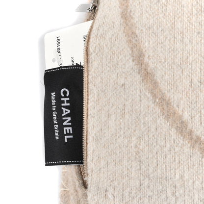 Chanel Merino Wool Cashmere CC Pillow Beige Light Beige 3 of 3