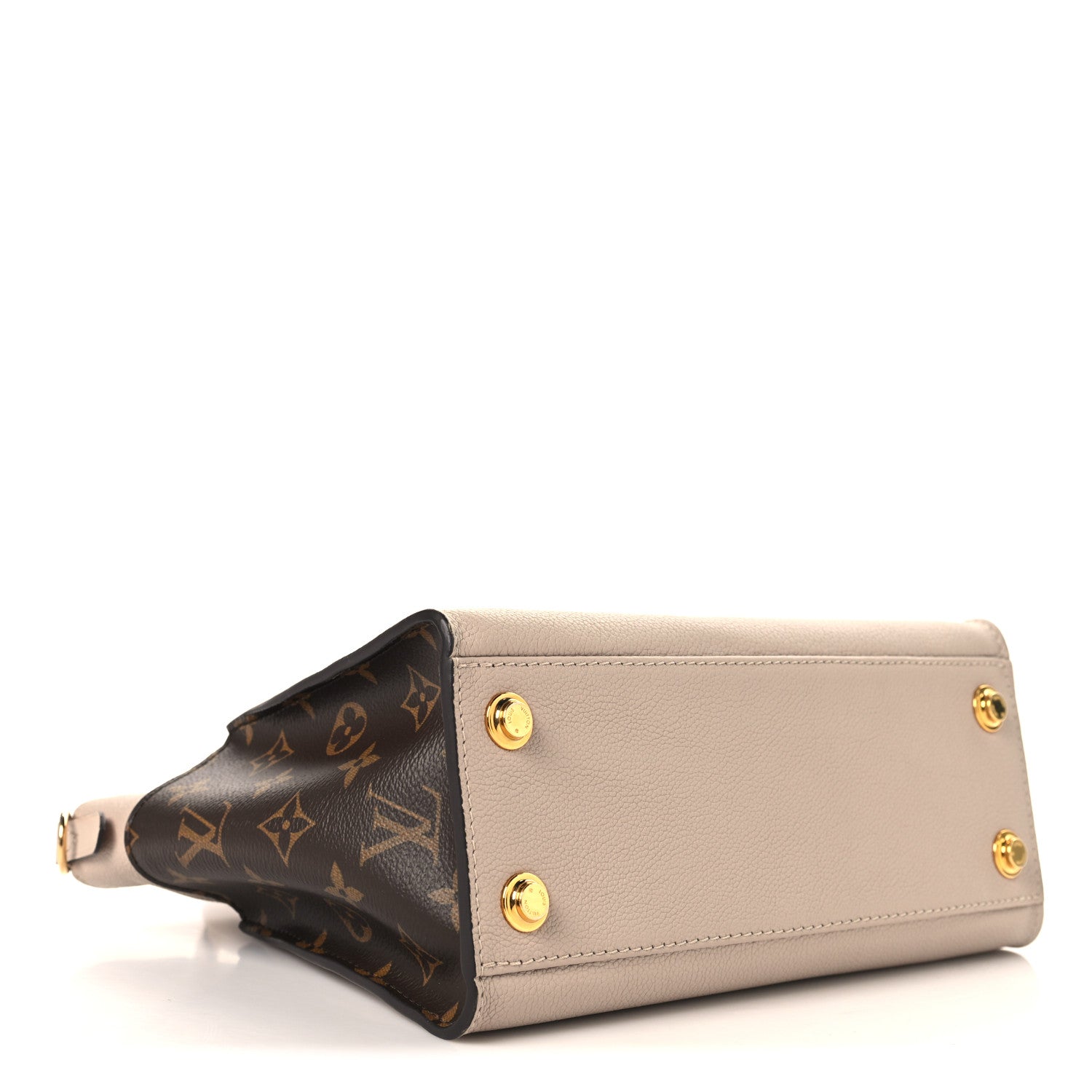 Louis Vuitton Calfskin Monogram On My Side PM Greige 4 of 12