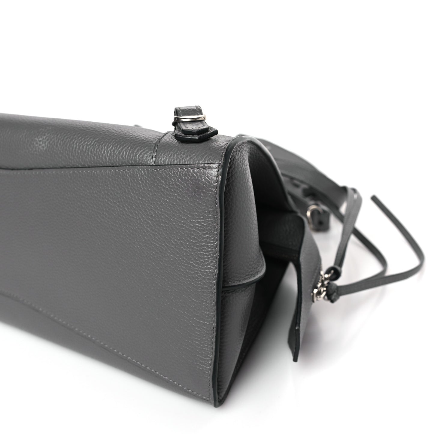 Grained Calfskin Neo Classic Silver Hardware S City Dark Grey