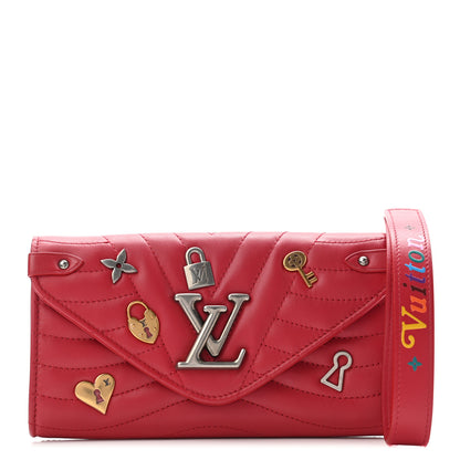 Louis Vuitton Calfskin Love Lock New Wave Long Wallet Red 1 of 7