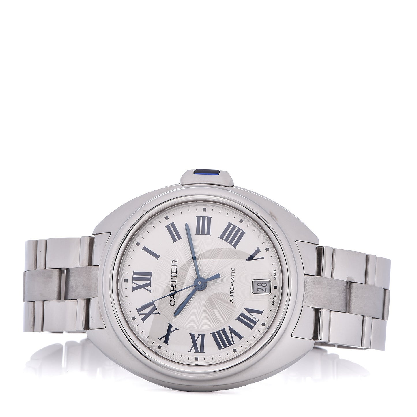 Stainless Steel 35mm Cle De Automatic Watch
