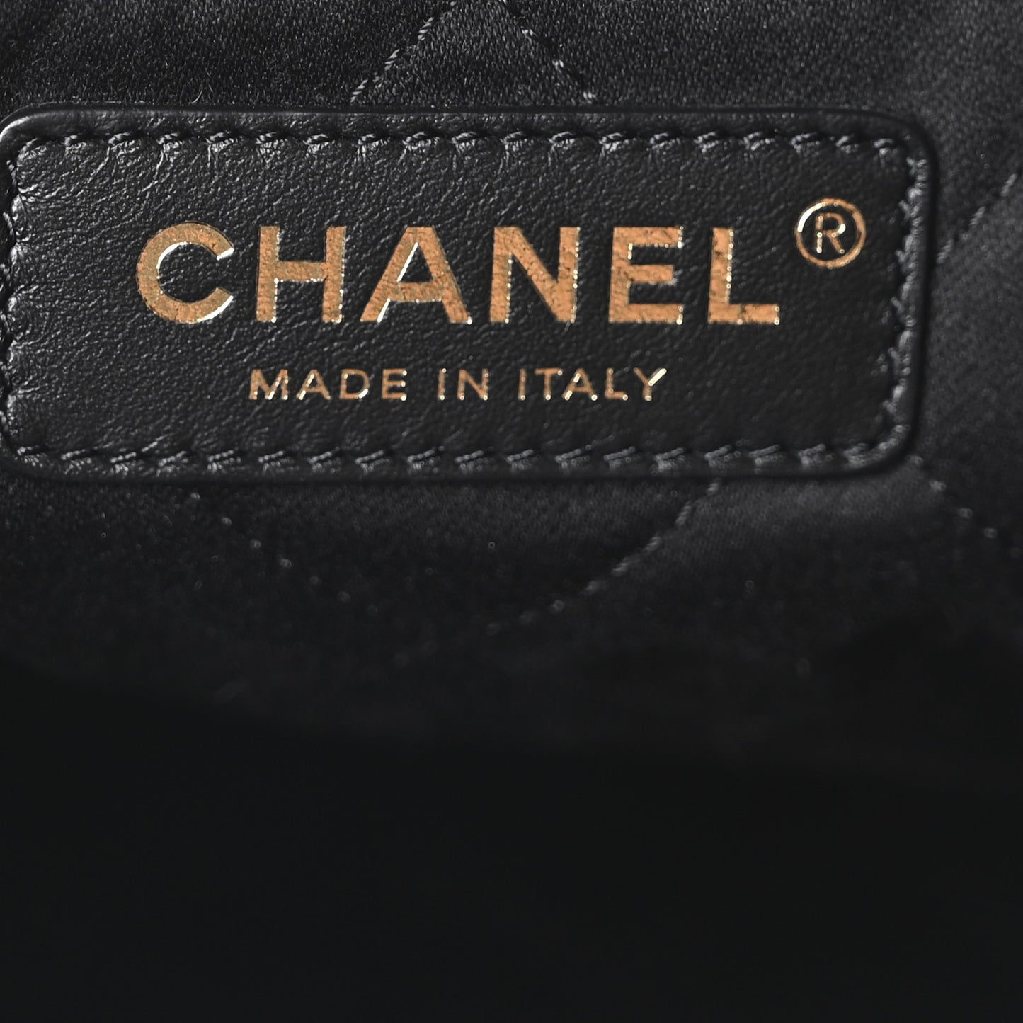 Shiny Calfskin Quilted Chanel 22 Backpack Black