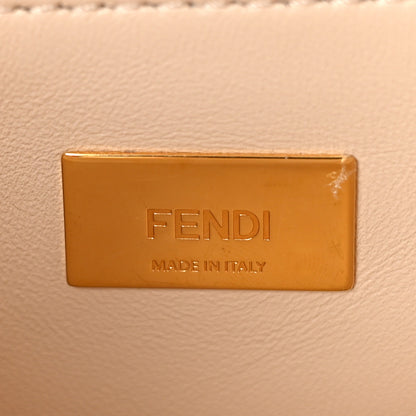 Fendi Snakeskin Shiny Nappa Mini Peekaboo Iconic Satchel Roccia Light Rose 7 of 9