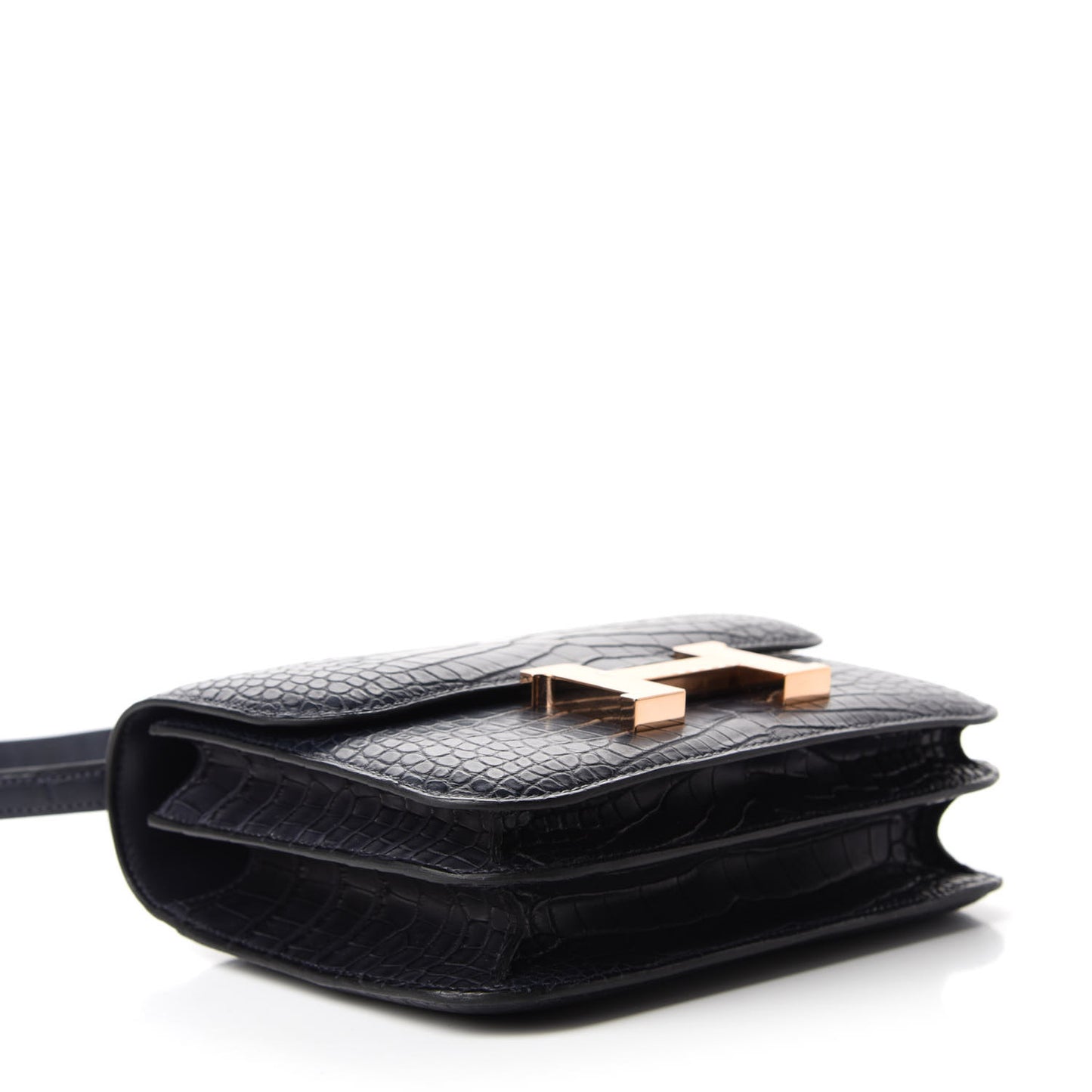 Matte Alligator Constance 18 Bleu Indigo